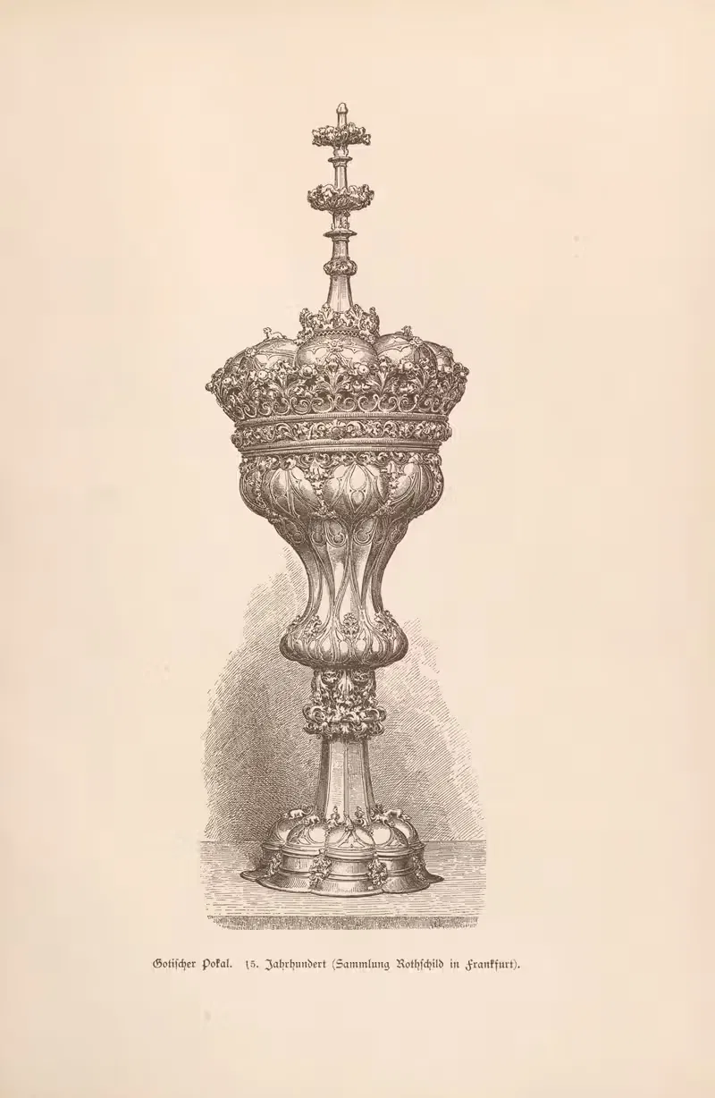 Gotischer Pokal; 15. Jahrhundert — Jakob von Falke