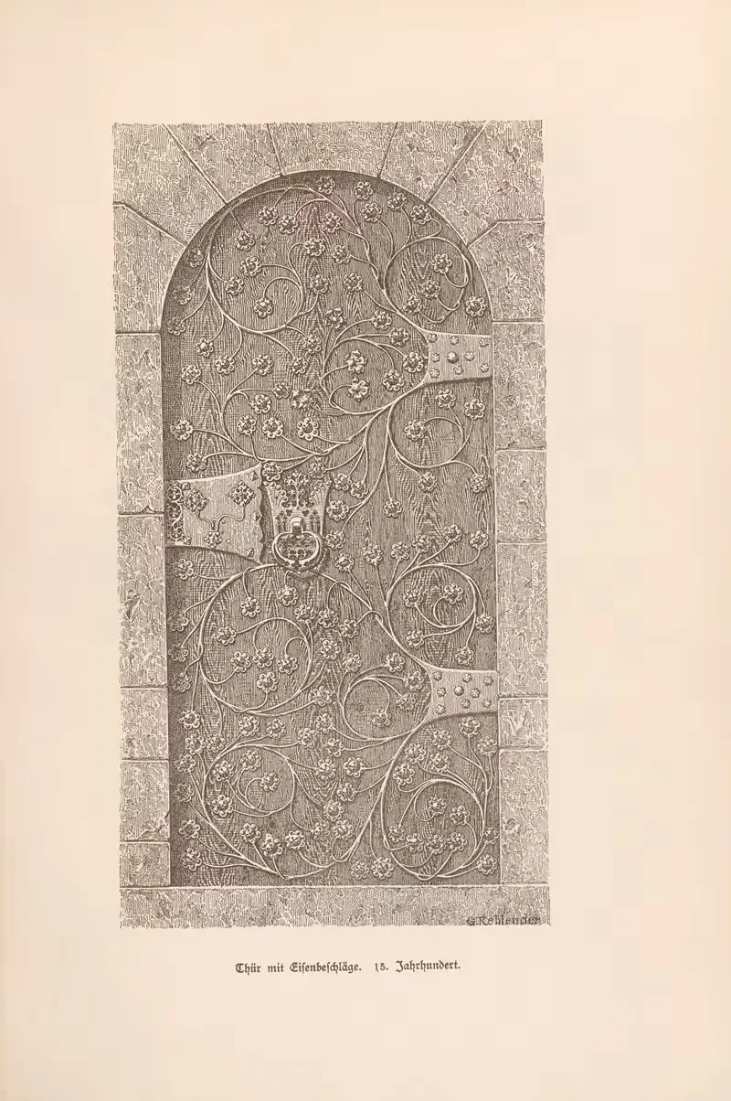 Thür mit Eisenbeschläge; 15. Jahrhundert — Jakob von Falke