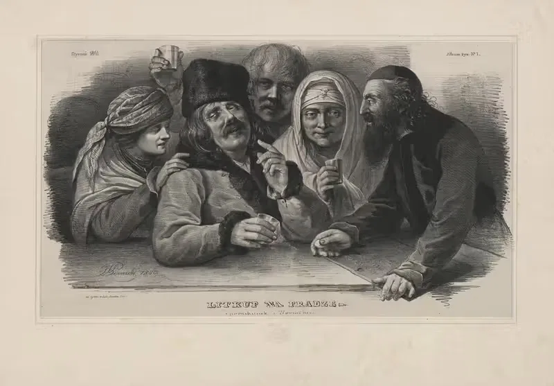Литкуп на Праге by Ян Феликс Пиварский, 1841 — digital art print download