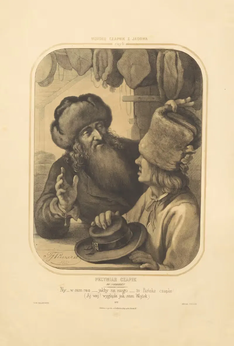 Пример шапок by Ян Феликс Пиварский, 1855-1859 — digital art print download