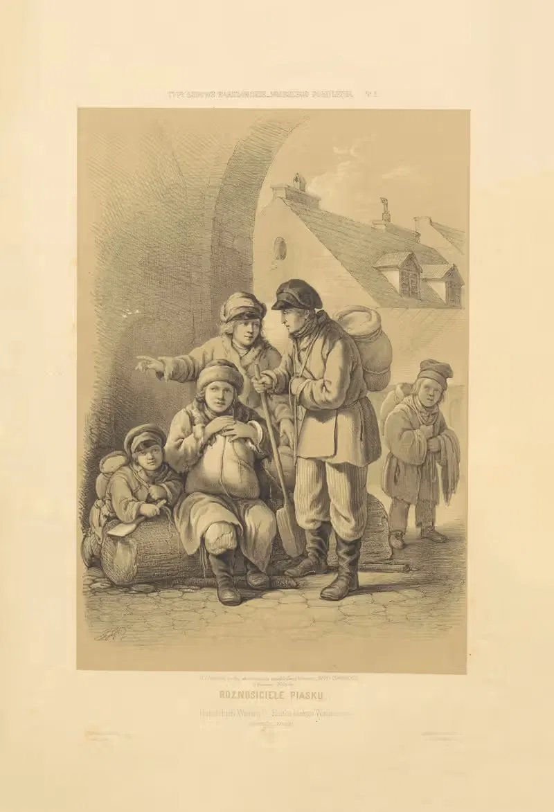 Разносчики песка by Ян Феликс Пиварский, 1855-1859 — digital art print download