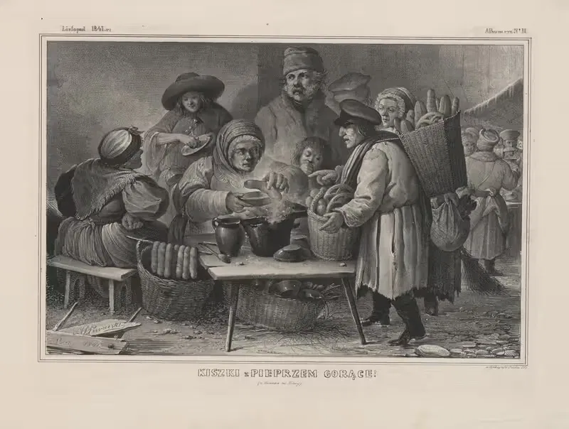 Кишки с перцем горячие! by Ян Феликс Пиварский, 1841 — digital art print download