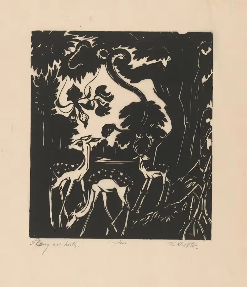 Сленг с оленями by Иоганнес Фредерик Энгельберт тен Клоостер, 1922 — digital art print download