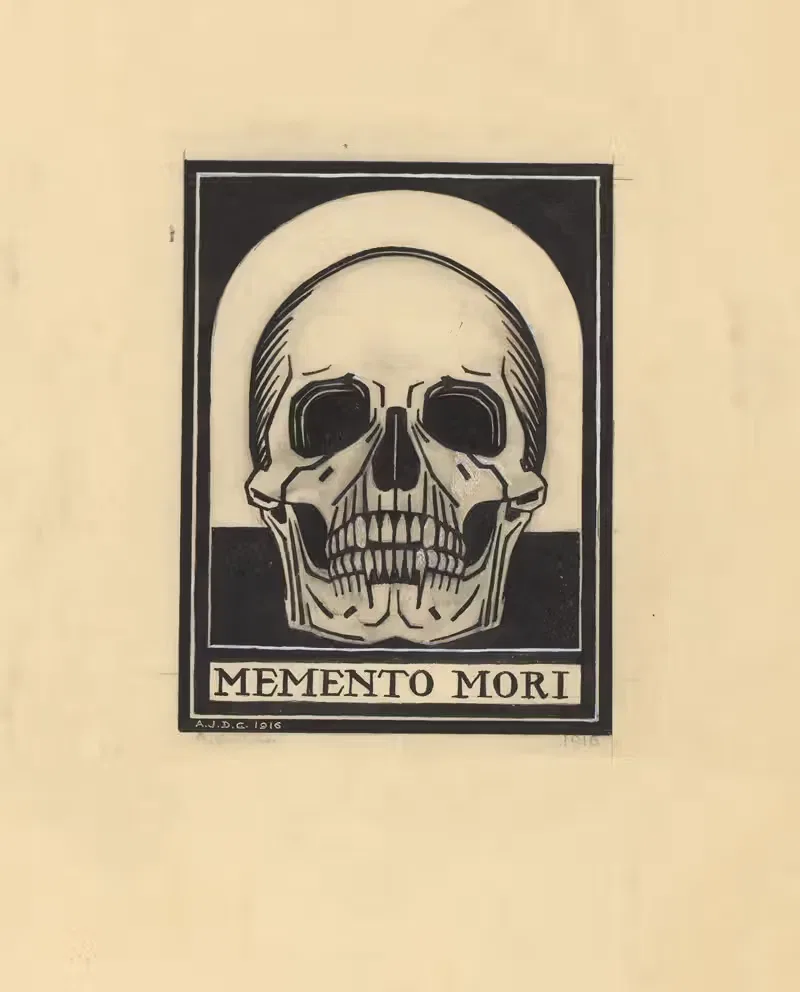 Человеческий череп Мементо морi by Джули де Грааг, 1916 — digital art print download
