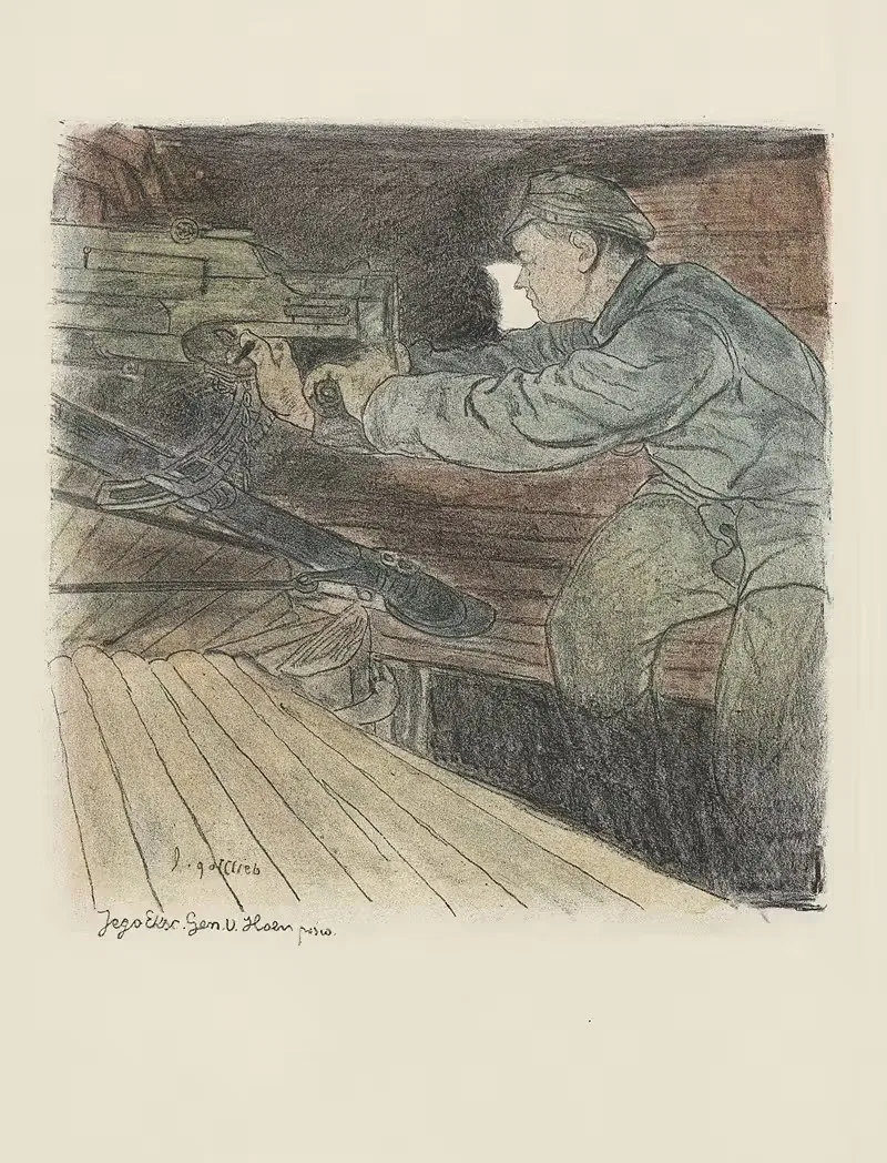 Последний выстрел by Леопольд Готлиб, 1916 — digital art print download