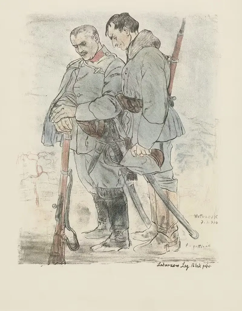 Śpij kolego w ciemnym grobie — Leopold Gottlieb