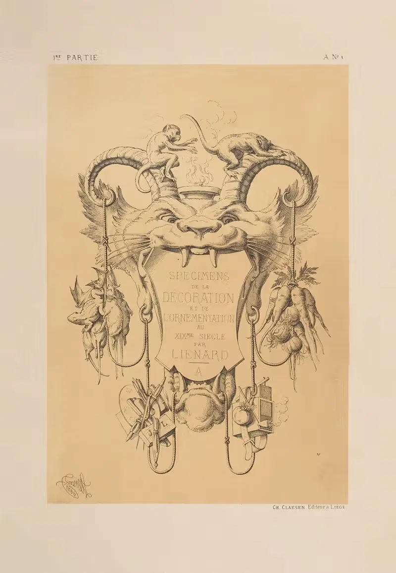 Фронтиспис первой части by Мишель Льенар, 1866 — digital art print download