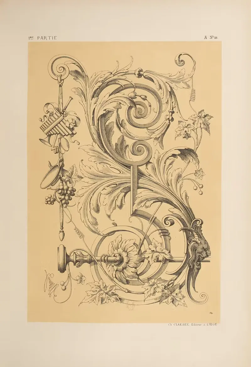 Сюжет для рельефной жести by Мишель Льенар, 1866 — digital art print download