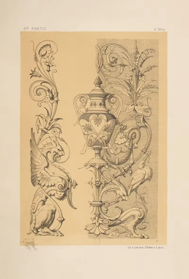 Арабеска; нео-греческий жанр by Мишель Льенар, 1866 — digital art print download