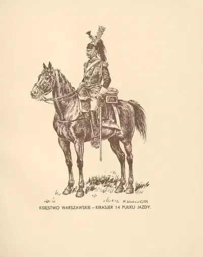 Варшавское княжество; кирасир 14-го полка кавалерии by Мечислав Казимеж Водницкий, 1935 — digital art print download