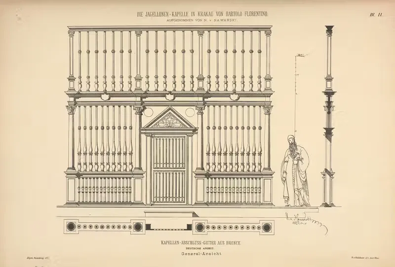 Kapellen-Abschluss-Gitter aus Bronce — N. von Nawarski