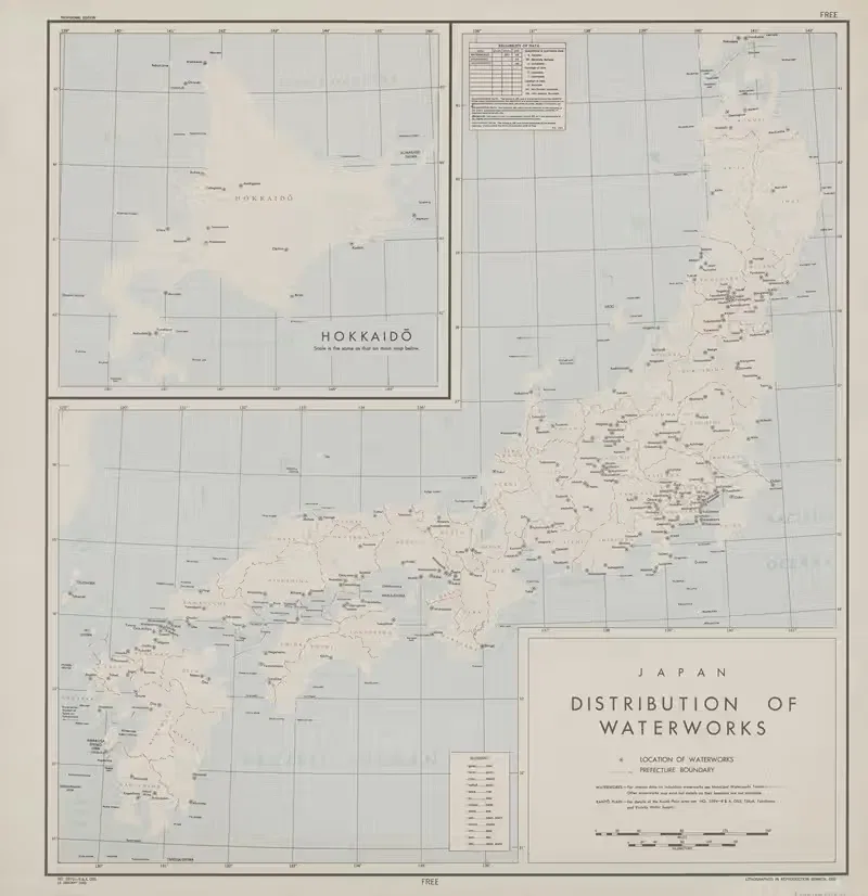Japan – distribution of waterworks — Office of Strategic Services