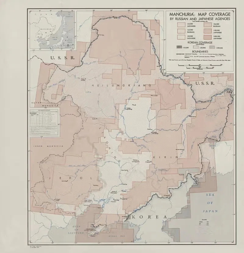 Manchuria – map coverage by Russian and Japanese agencies — Office of Strategic Services