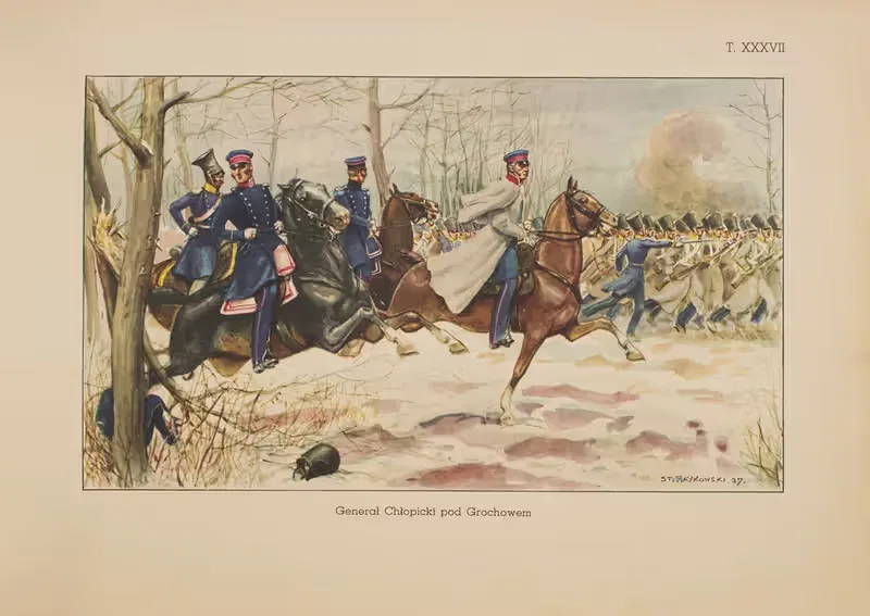 Генерал Хлопицкий под Гроховом by Станислав Хайковский, 1939 — digital art print download