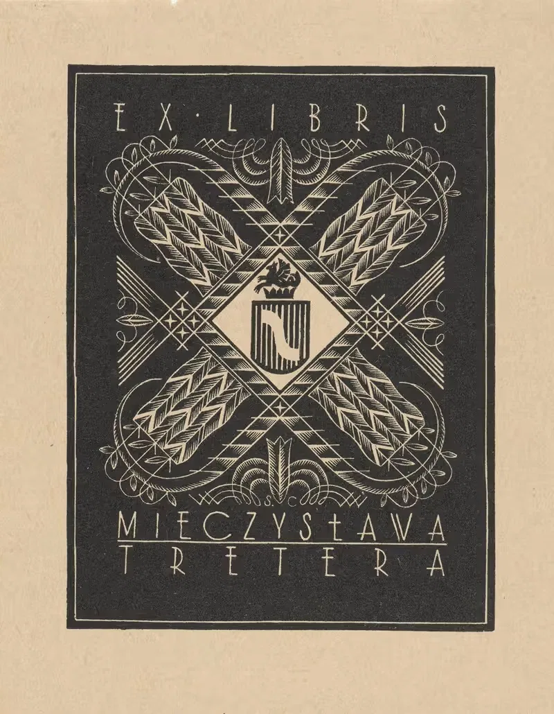 Экслибрис Мечислава Третера by Станислав Остоja-Хростовский, 1931 — digital art print download