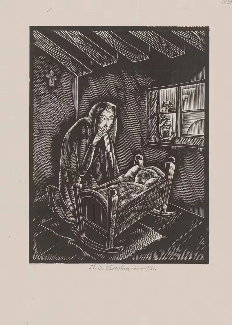 Мать и ребенок by Станислав Остоja-Хростовский, 1931 — digital art print download