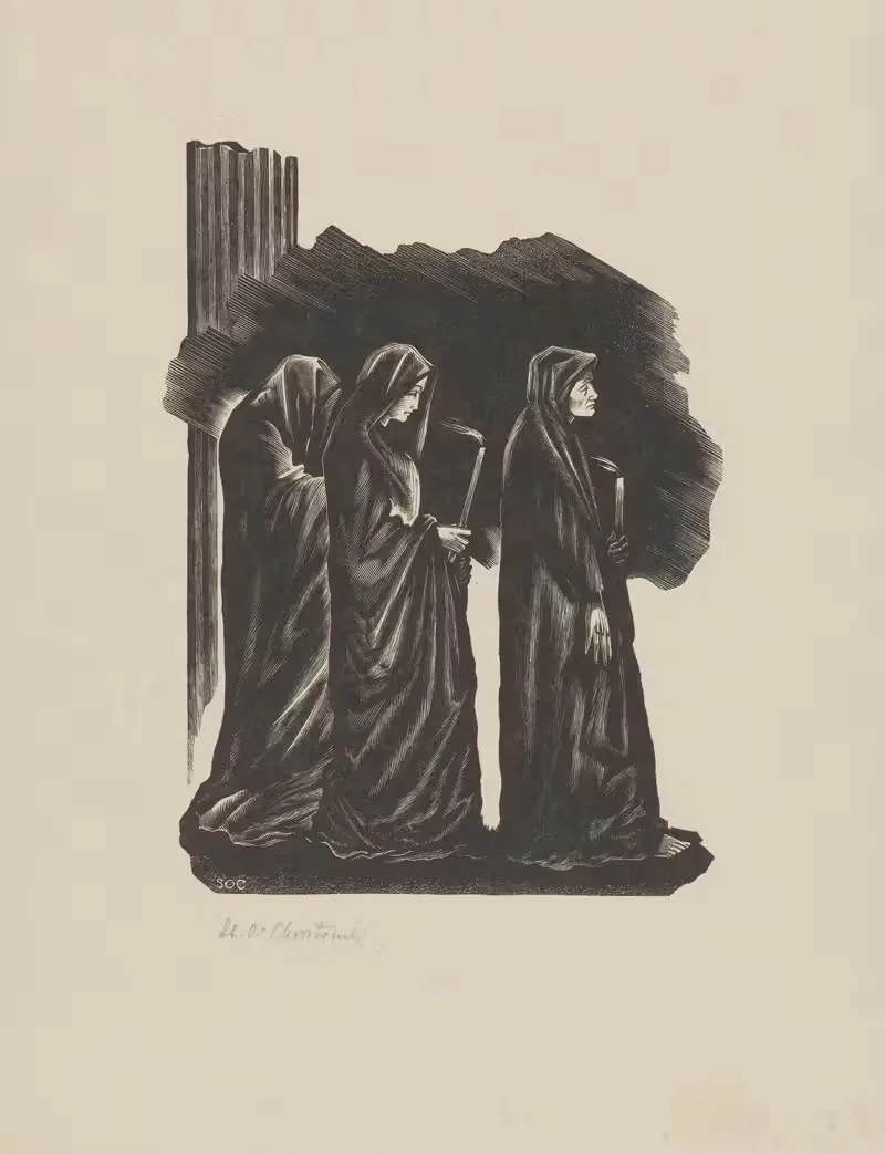 Парад траурных женщин by Станислав Остоja-Хростовский, 1938 — digital art print download