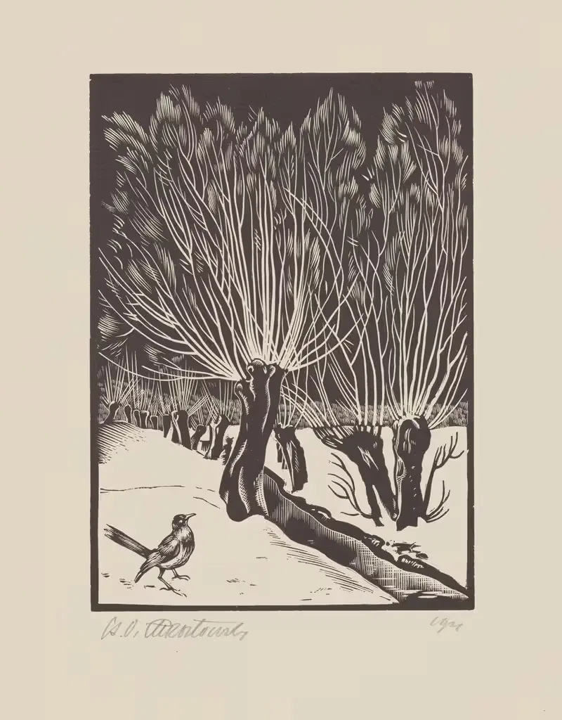 Птица на снегу by Станислав Остоja-Хростовский, 1931 — digital art print download