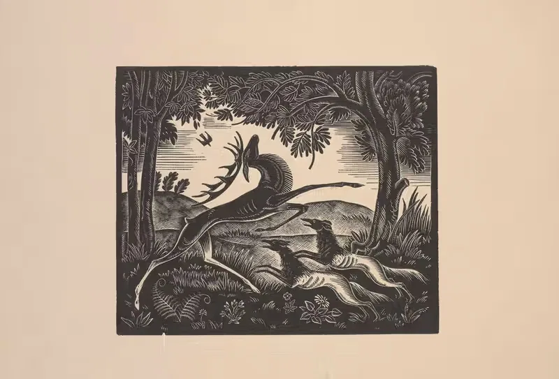 Раненый олень by Станислав Остоja-Хростовский, 1930 — digital art print download