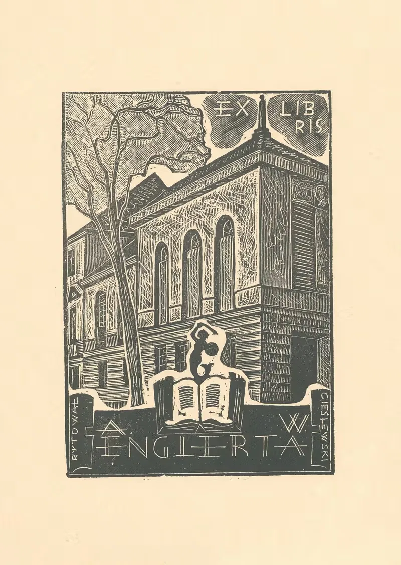 Экслибрис А. В. Энглерта by Тадеуш Чешлевский, 1940 — digital art print download