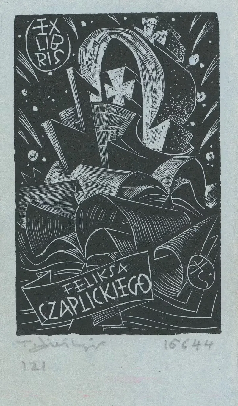 Экслибрис Феликса Чаплицкого by Тадеуш Чешлевский, 1944 — digital art print download