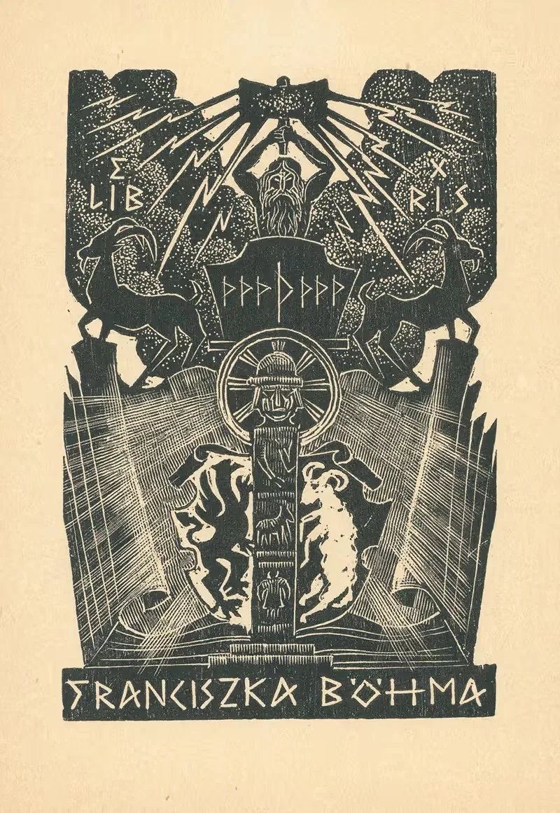 Экслибрис Францишка Бёма by Тадеуш Чешлевский, 1943 — digital art print download