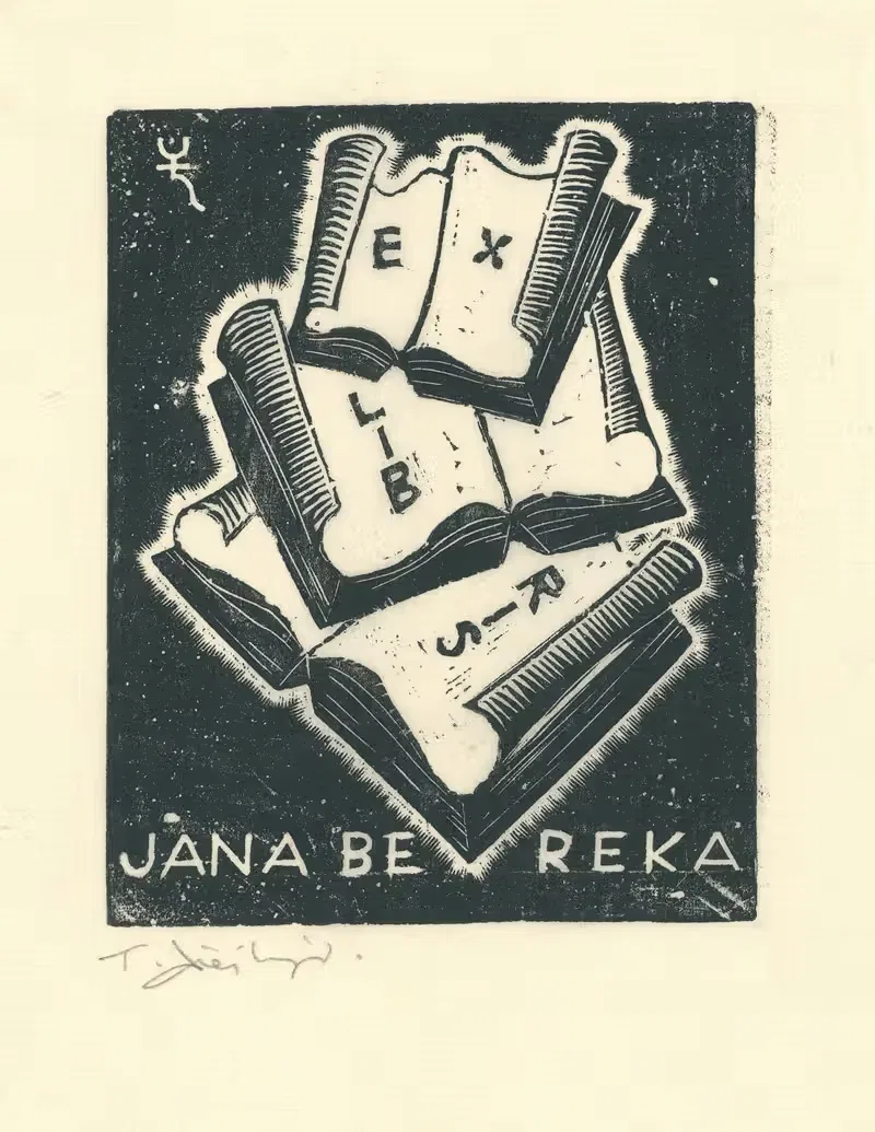 Ex libris Jana Bereka by Tadeusz Cieślewski, 1929 — digital art print download