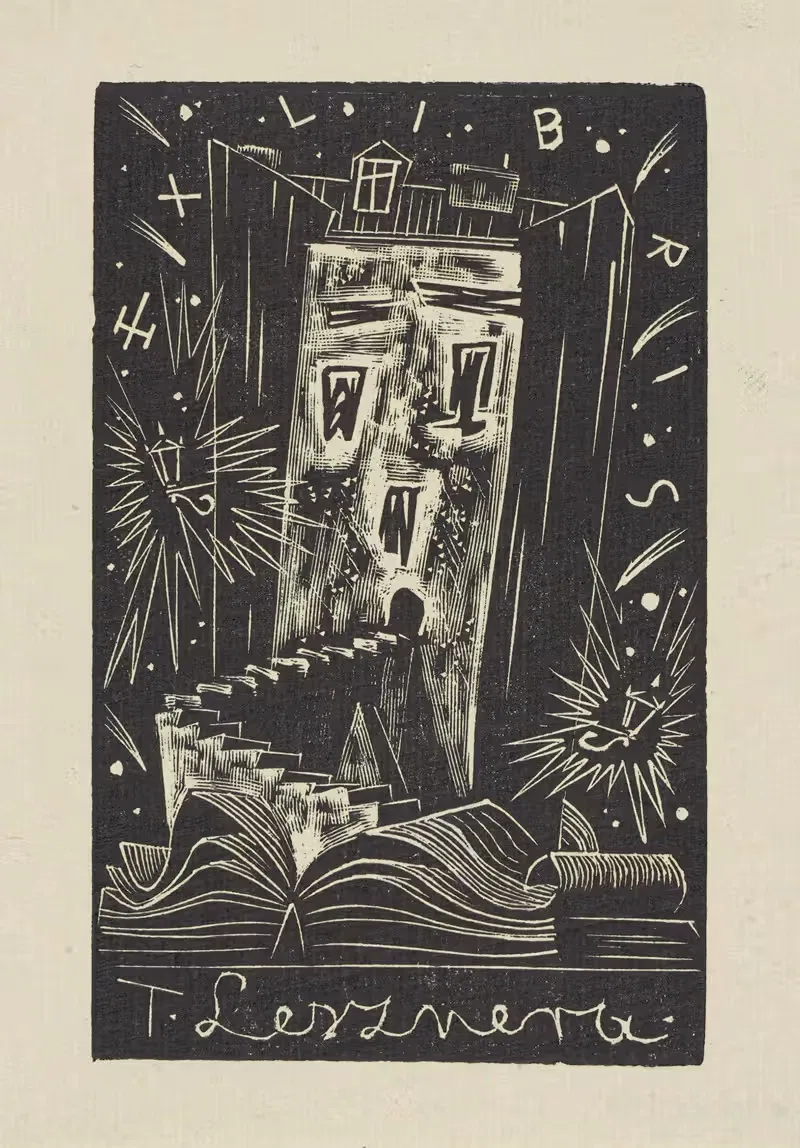 Экслибрис Т. Лежнера by Тадеуш Чешлевский, 1943 — digital art print download