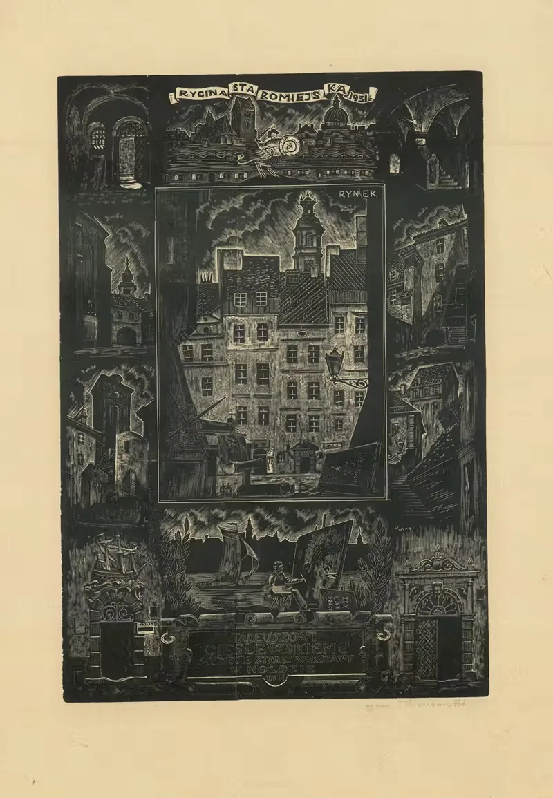 Рыцарская гравюра 1931 by Тадеуш Чешлевский, 1931 — digital art print download