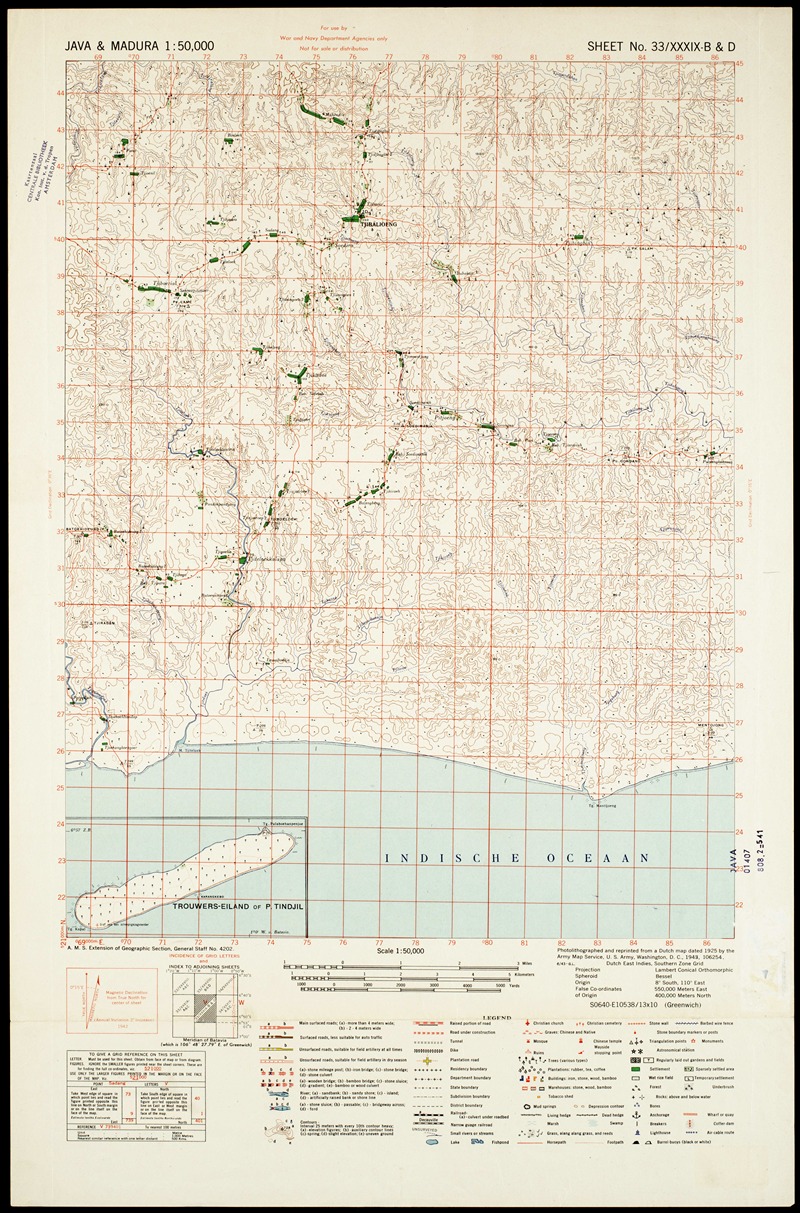 Java & Madura Pl.008 by U.S. Defence Mapping Agency, 1942-1946 — digital art print download