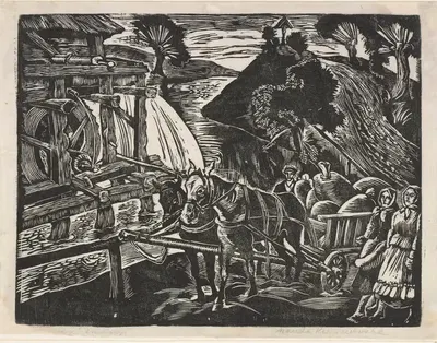 Pod młynem by Wanda Korzeniowska, 1925-1930 — digital art print download