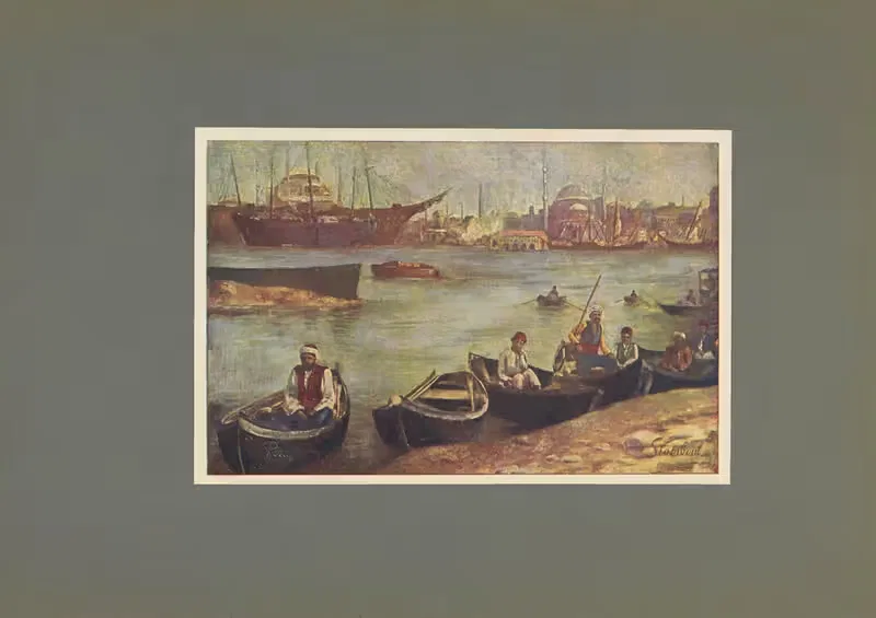 Łódkarze Bosforu by Wiktor Poraj-Chlebowski, 1925 — digital art print download