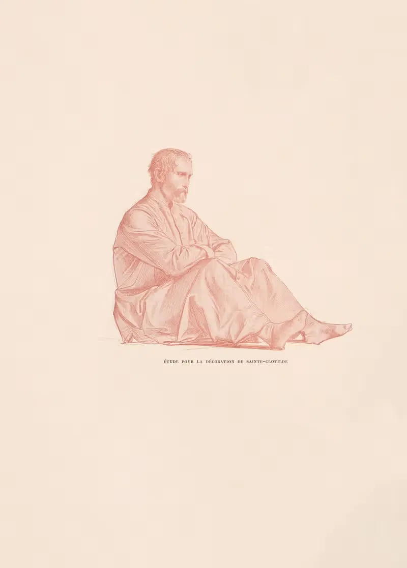 Ètude pour la dècoration de Sainte-Clotilde — William Bouguereau