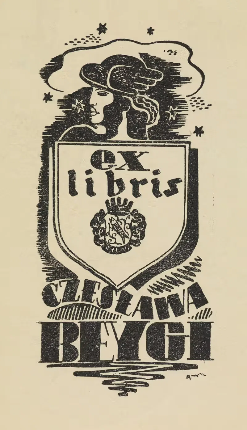 Ex libris Czesława Beygi by Witold Gawęcki, 1943 — digital art print download