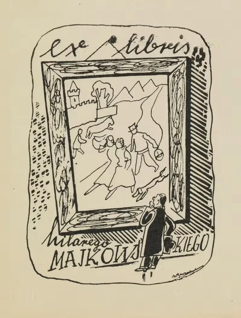 Ex libris Hilarego Majkowskiego — Witold Gawęcki