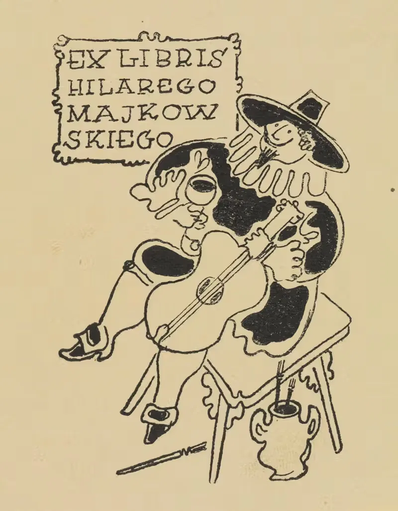 Ex libris Hilarego Majkowskiego — Witold Gawęcki