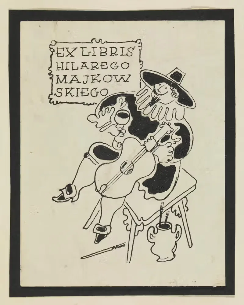 Ex libris Hilarego Majkowskiego — Witold Gawęcki