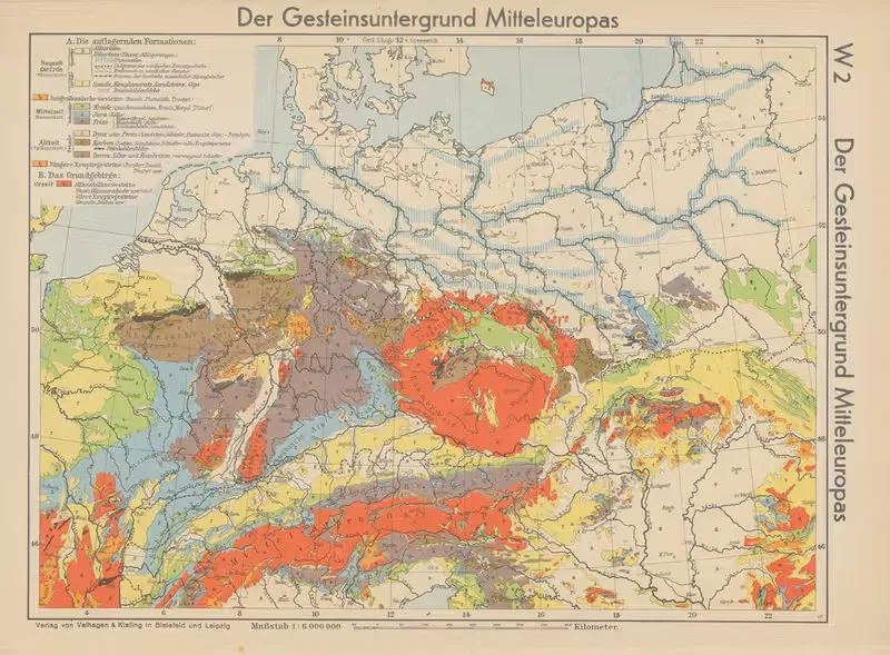 Гesteinsuntergrund Mitteleuropas by Вольфганг Пройс, 1940 — digital art print download