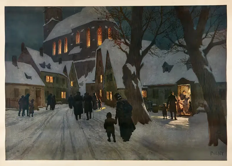 On the way to Christmas service — Paul Hey