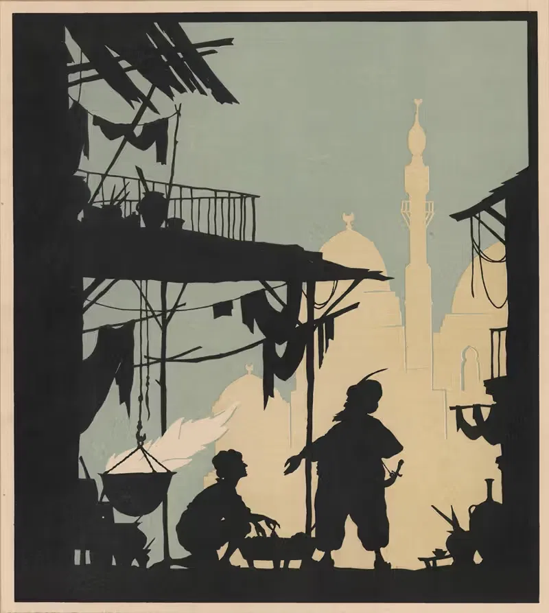 Аладдин и волшебная лампа by Вюрле и сын, 1932 — digital art print download