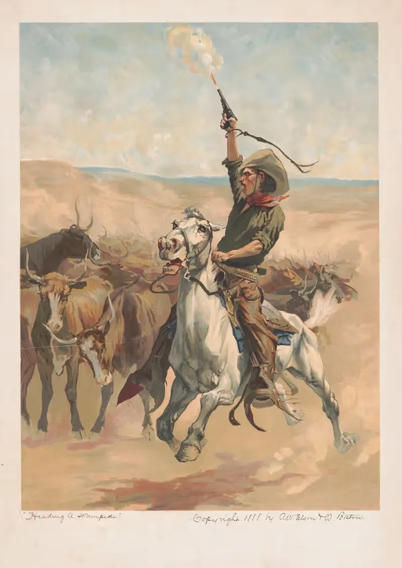 ВозглавляяStampede by А.В. Элсон и Ко., 1888 — digital art print download