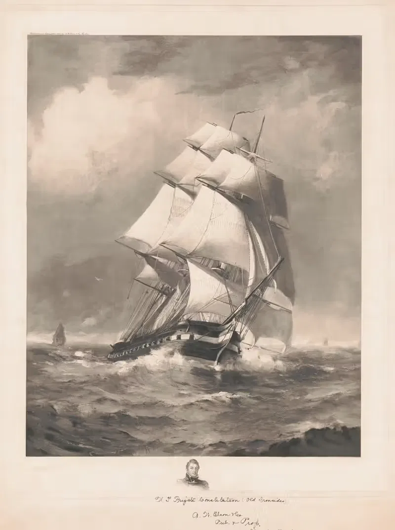 Фрегат Y.S. Конституция (старый железный борт) by А.В. Элсон и Ко., 1896 — digital art print download