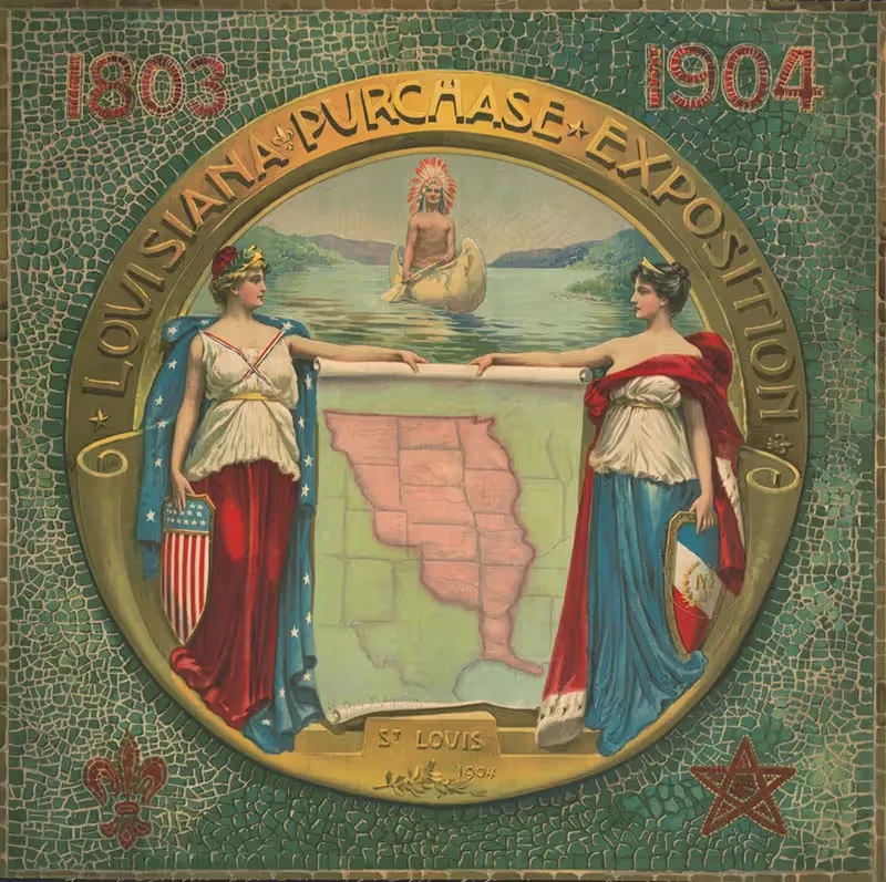 Дизайн медальона для выставки Святого Луиса by Альфред Ленз, 1904 — digital art print download