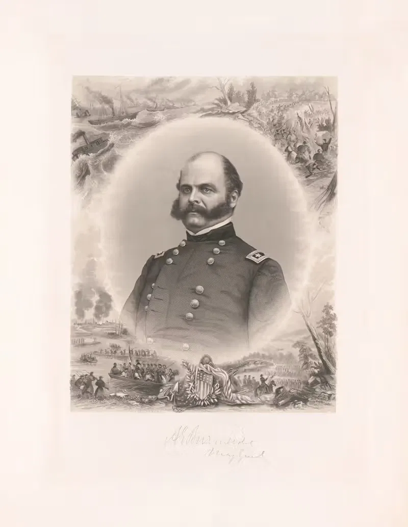 Амброуз Эвертс Бернсайд, генерал-майор by Аноним, 1865 — digital art print download