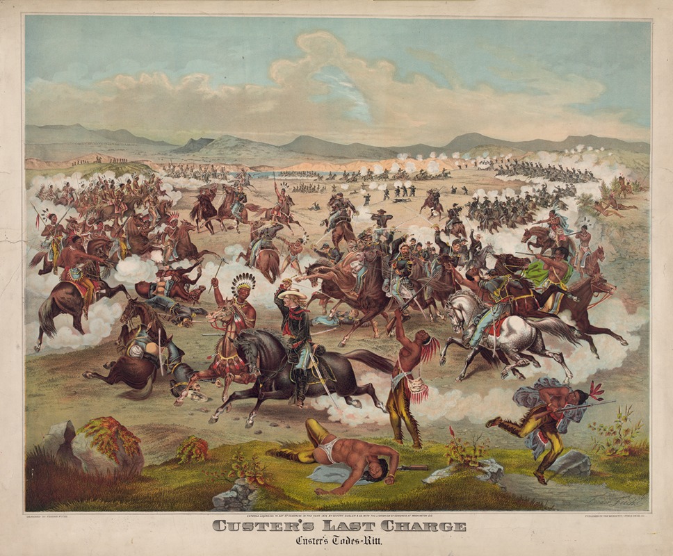 Последний натиск Кастера by Аноним, 1876 — digital art print download