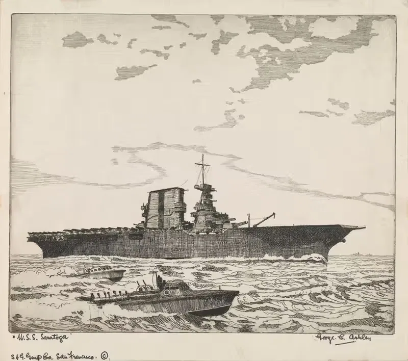 USS Саратога by Аноним — digital art print download