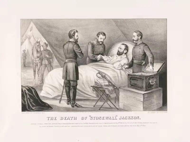 Death of Stonewall Jackson — Currier & Ives.
