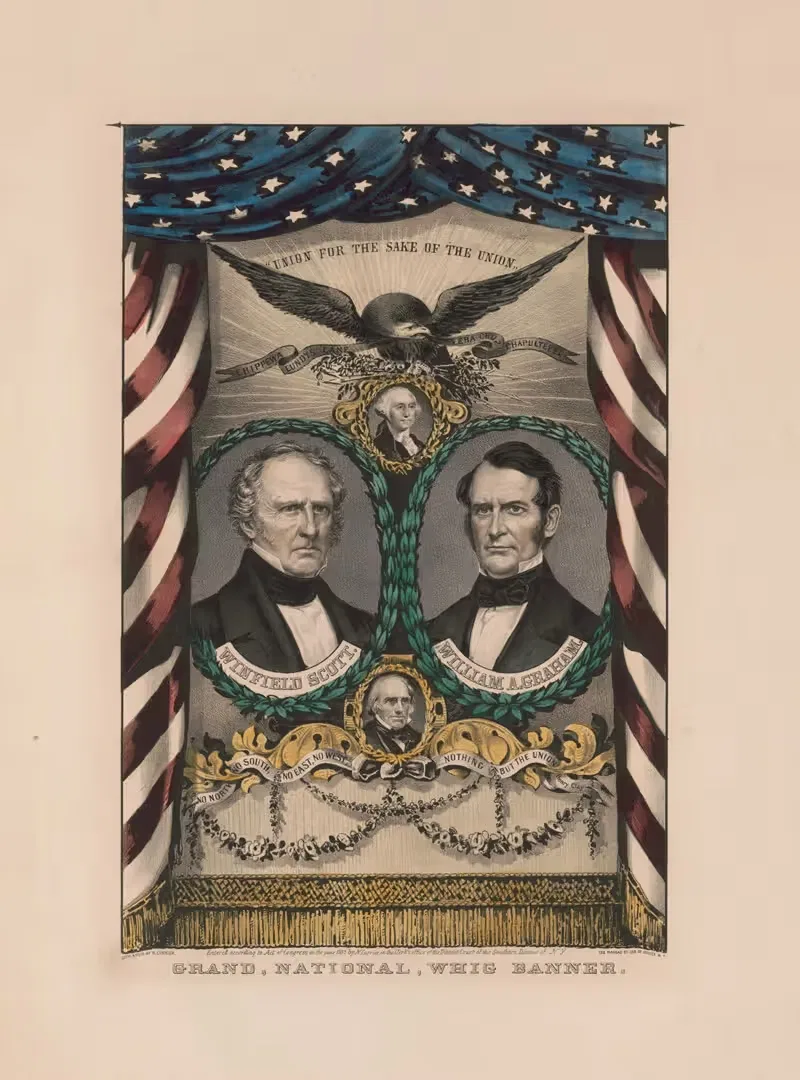 Grand, national, Whig banner — Currier & Ives.