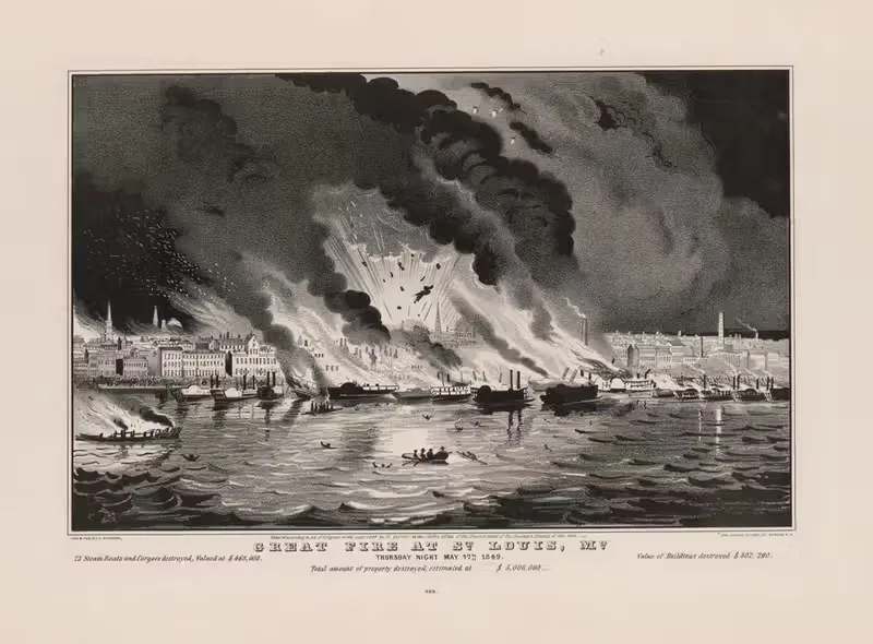 Great fire at St. Louis, Mo, thursday night May 17th — Currier & Ives.