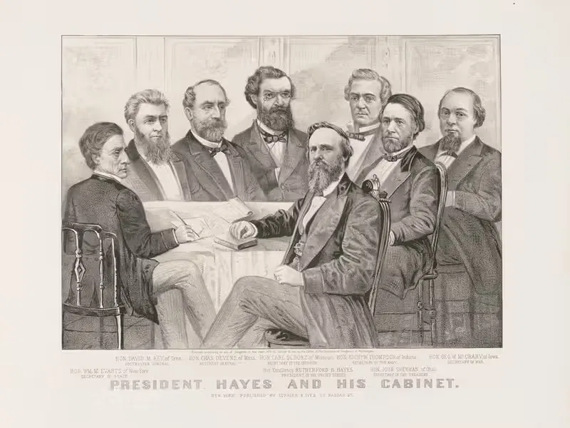 President Hayes and his cabinet — Currier & Ives.